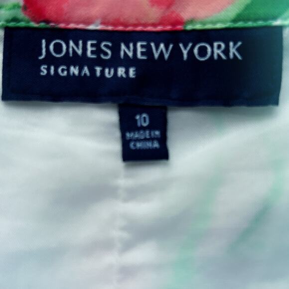 Vintage Jones New York Signature Midi Skirt Size 10 Floral A-Line Fully Lined - Picture 5 of 7